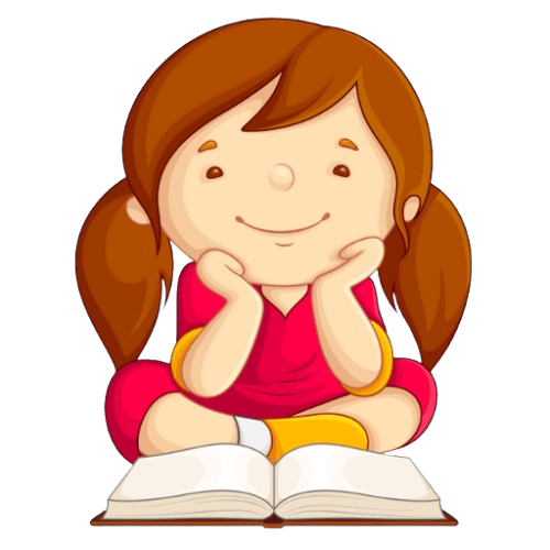 a cartoon image of a girl